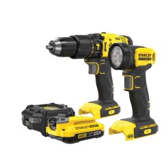 Set combinat 2 scule electrice Stanley Fatmax V20 SFMCK210D1, 1 acumulator 18 V / 2.0 Ah, incarcator