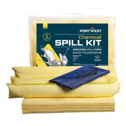 Kit de absorbtie substante chimice 20 l Portwest model SM90, culoare Galben, fit R