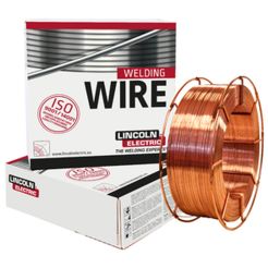 Bobina sarma otel cuprat pentru sudura Mig-Mag Lincoln Electric ULTRAMAG_1.0X16SG2*, diametru 1 mm, greutate 16 kg, pentru oteluri de uz general nealiate