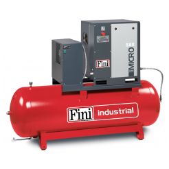 Compresor de aer cu surub Fini MICRO 5.5-08-500 ES, 400 V, 500 l, 5.5 kW, 8 bar, 720 l/min, cu uscator