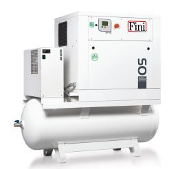Compresor aer Fini OS 3.7-10-270 ES, butelie aer 270 l, 3.7 kW, 10 bar, 345 l/min aer refulat, uscator incorporat