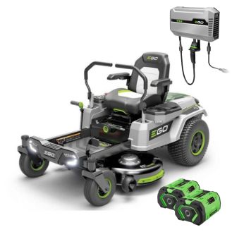 Set tractor de tuns iarba  Ego Power ZT4201E-L, 107 cm, cu 2 acumulatori Li-Ion 56 V/10 Ah