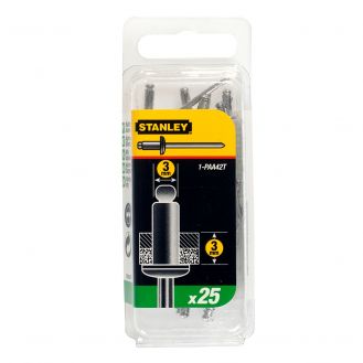 Nituri din aluminiu Stanley 1-PAA42T, 3x3 mm, pachet 25 buc
