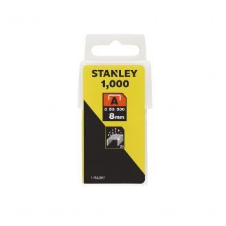 Capse tip A 3/53/530 din otel galvanizat Stanley 1-TRA205T, pachet 1000 buc, 8 mm