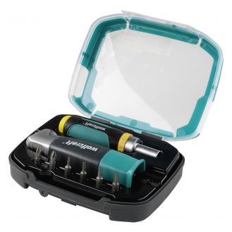 Set biti cu mecanism unghiular si mini surubelnita Wolfcraft 1001000, 8 piese