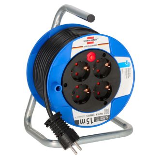 Prelungitor electric Garant Kompakt Brennenstuhl 1079180004, pe rola, 15 m, 3 x 1.5 mmp, 4 posturi