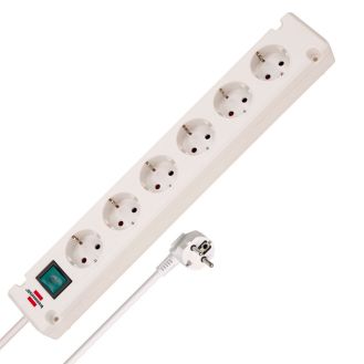 Cablu prelungitor Bremounta Brennenstuhl 1150650326, 3 m, alb, 3x1.5 mmp, 6 posturi