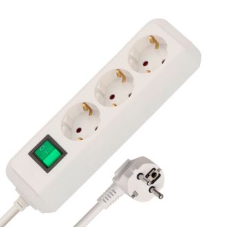 Prelungitor cu intrerupator Eco-Line Brennenstuhl 1152320400, 3.0 m, alb, 3x1.5 mmp, 3 posturi