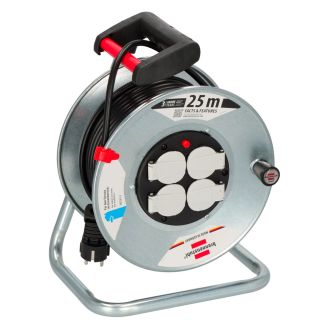 Rola cablu prelungitor Garant S 4 E Brennenstuhl 1195056, 3 x 1.5 mmp, 25 m, 4 posturi, IP20