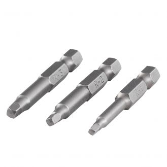 Set 3 biti siguranta Square Plus Wolfcraft 1266000, 1-2-3, lungime 50 mm