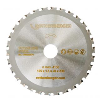 Disc universal Pipecut Mini Rothenberger 1500003674, D 125x20 mm, 30 dinti, DURACUT X