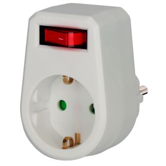Adaptor priza cu intrerupator Brennenstuhl 1508070, 230 V, IP20, 1 post