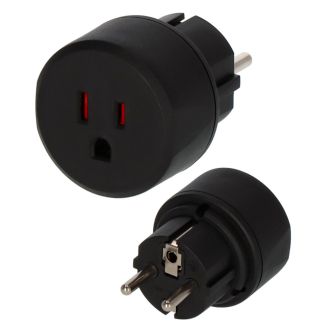 Adaptor priza calatorie Brennenstuhl 1508520, 250 V, IP20, 1 post, priza SUA 3 pini / stecher tip F/E