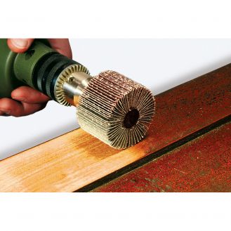 Perie lamelara Wolfcraft 2034000, granulatie 80, ax prindere 6 mm, D 80x40 mm