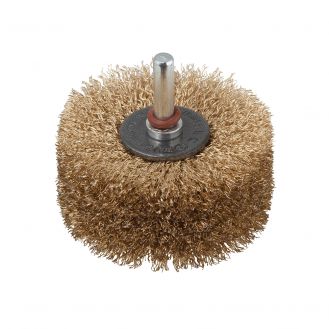 Perie pentru structura de lemn Wolfcraft 2265000, D 80 mm, tija rotunda 8 mm, grosimea sarmei 35 mm