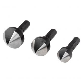 Set de burghie zencuire WS Wolfcraft 2584000, D 12, 16, 19 mm, pentru suruburi cu cap ingropat cu D 3 - 10 mm
