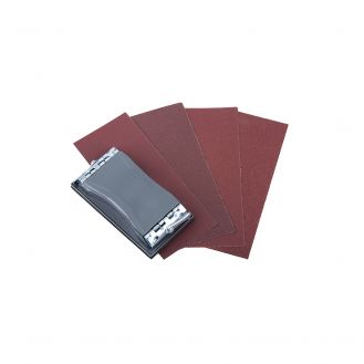 Set slefuire Wolfcraft 2877000, slefuitor manual 160x85x45 mm + 40 benzi de slefuire