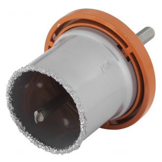 Set carota diamantata cu Adaptor si burghiu de centrare Wolfcraft 3465000, diametru D 67 mm, adancime de taiere 55 mm