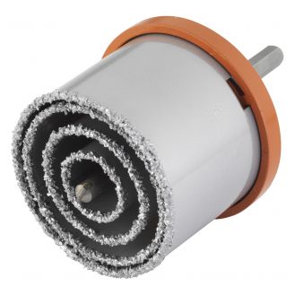 Set 4 carote diamantate Wolfcraft 3478000, diametru D 33, 53, 73, 83 mm, adancime de taiere 55 mm