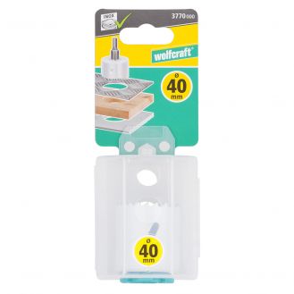 Carota bimetal Wolfcraft 3770000, diametru D 40 mm, adancime de taiere 40 mm, filet 5/8