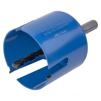 Carota universala completa Wolfcraft 3882000, diametru 68 mm, cu burghiu de centrare HM cu diametrul de 8 mm si tija hexagonala