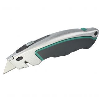 Cutter cu lama trapezoidala Wolfcraft 4131000, cu schimbare rapida, lama retractabila, cu magazie pentru lame
