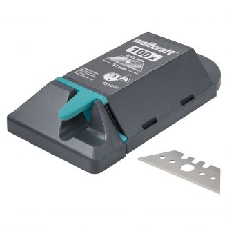 Set 100 lame trapezoidale Wolfcraft 4314000, profi inaltimea lamei 52 mm, grosimea lamei 0, 65 mm