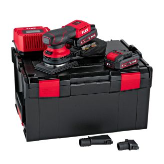 Masina de slefuit orbital Flex OSE 2-80 18-EC/2.5 Set, 532086, 80 x 133 mm, cu acumulatori 18V, incarcator, cutie L-BOXX