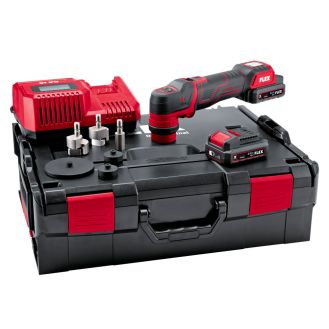 Masina de polisat orbitala Flex PXE 80 12-EC/2.5 Set, 80 mm, cu acumulatori Li-Ion 12 V/2.5 Ah