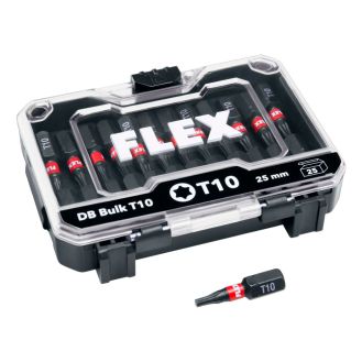 Set 25 biti pentru insurubat Flex 534154, TX10, prindere E63, lungime 25 mm
