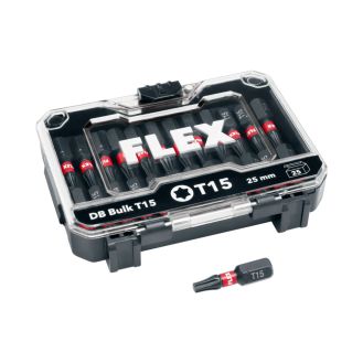 Set 15 biti pentru insurubat Flex 534156, TX20, prindere E63, lungime 50 mm