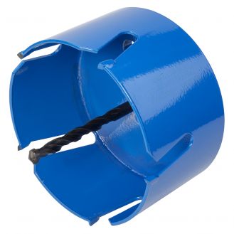 Carota universala completa Wolfcraft 5960000, diametru 112 mm, cu burghiu de centrare HM cu diametrul de 8 mm si tija hexagonala