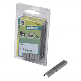 Capse plate Wolfcraft 7010000, tip 050, 6 mm, 2000 buc
