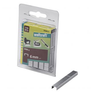 Capse plate Wolfcraft 7056000, tip 013, 6 mm, 2000 buc