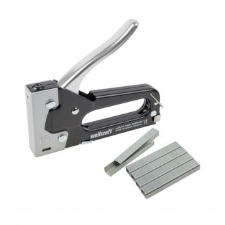 Set capsator manual tacocraft 6 + 1000 capse Wolfcraft 7090000, capse tip 053 de la 4 - 10 mm, carcasa metal