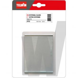 Sticla transparenta de protectie exterioara pentru masca de sudura Telwin 804311, 102x115 mm, 2 buc., pentru TRIBE 9-13