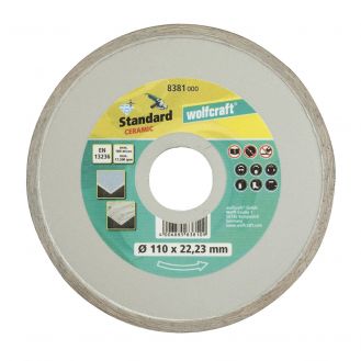 Disc diamantat Wolfcraft 8381000, Standard Ceramic, D 110x22.2x5 mm