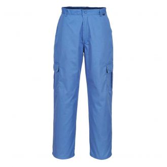 Pantaloni ESD antistatici Portwest AS11HBRXXL, culoare bleu deschis, marime XXL, talie normala