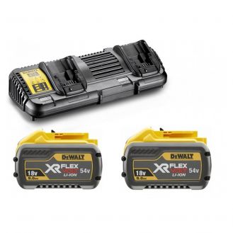 Set incarcator port dublu + 2 acumulatori Dewalt DCB132X2, Li-Ion XR FlexVolt