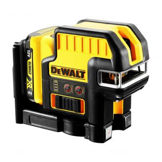 Nivela laser cu 5 puncte in cruce DeWalt DCE0825D1R, rosu, 15 m, Li-Ion, 10.8V, 2 Ah