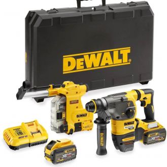 Ciocan rotopercutor SDS-Plus Dewalt DCH335X2, 3.5 J, 30 mm, cu 2 acumulatori XR Flexvolt 54 V / 9.0 Ah, sistem de extragere a prafului
