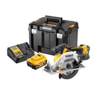 Fierastrau circular Dewalt DCS565P2, cu 2 acumulatori Li-Ion 18 V / 5.0 Ah XR, 165 mm