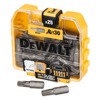 Set 25 biti T30 DeWALT DP44, lungime 25 mm, in cutie plastic