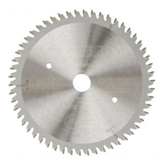 Disc Dewalt DT1087 pentru fierastrau circular, D 165x20x2.3 mm, 54 dinti, pentru taiere extra-fina in lemn, seria Extreme