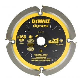 Disc Dewalt DT1471 pentru fierastrau circular, D 165x20x1.8 mm, 4 dinti, taiere fibrociment, seria Extreme