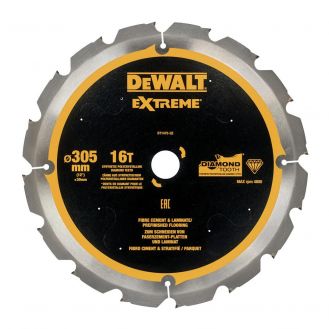 Disc Dewalt DT1475 pentru fierastrau circular, D 305x30x2.4 mm, 16 dinti, taiere fibrociment, seria Extreme