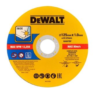 Set 50 discuri abrazive DeWalt DT20598, pentru debitat metal, 125 x 1.0 mm