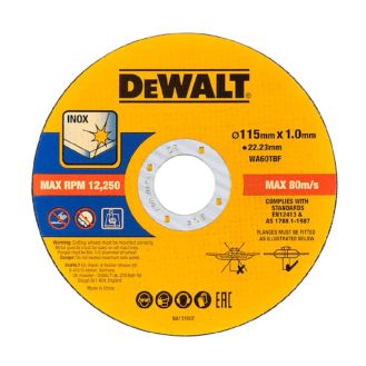 Set 50 discuri abrazive DeWalt DT20597, pentru debitat metal, 115 x 1.0 mm
