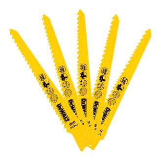 Set 5 panze fierastrau alternativ DeWalt DT2344, pentru taieri in lemn, 152 mm