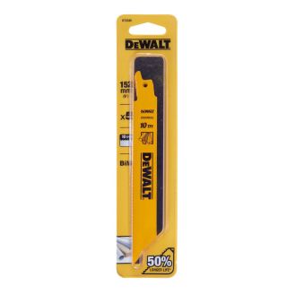Set 5 panze fierastrau alternativ DeWalt DT2345, pentru taieri in lemn si metal, 152 mm